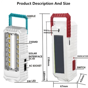 Luces <span class=keywords><strong>Led</strong></span> solares de emergencia, recargables, portátiles, al por mayor, precio barato - Product Image 6