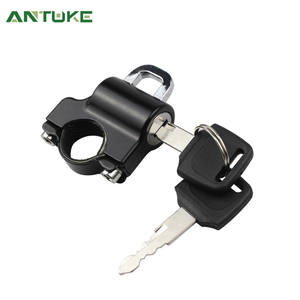 Cerradura antirrobo negra para manillar de bicicleta, dispositivo de seguridad con llave de aleación de aluminio para protección de casco de vehículo eléctrico - Product Image 3