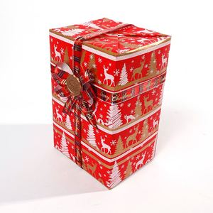 Luxury Christmas Holiday Gift Wrap 43x300cm Coated Disposable Roll <b>Paper</b> for Gift Packaging - Product Image 1