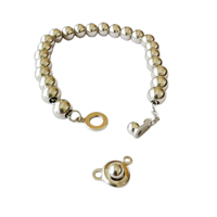 Vente en gros de fermoirs à bouton-pression en acier inoxydable RTX 304, attaches boule et rotule pour colliers, bracelets, fabrication de bijoux DIY et pierres précieuses