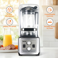 Gemat 6 Liter Grote Capaciteit Commerciële Blender Heavy Duty Liquidificador met Geluidsdempende Professionele Smoothie Blender Machine