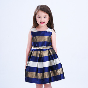 Robe de soirée de mariage pour filles, style européen, rayée, sans manches, nouvelle collection 2017 - Product Image 3