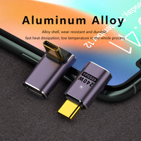 Vente en gros, offre spéciale, adaptateur de voyage universel Angle de 90 degrés Type C femelle vers USB C mâle, convertisseur, adaptateur de chargeur de données