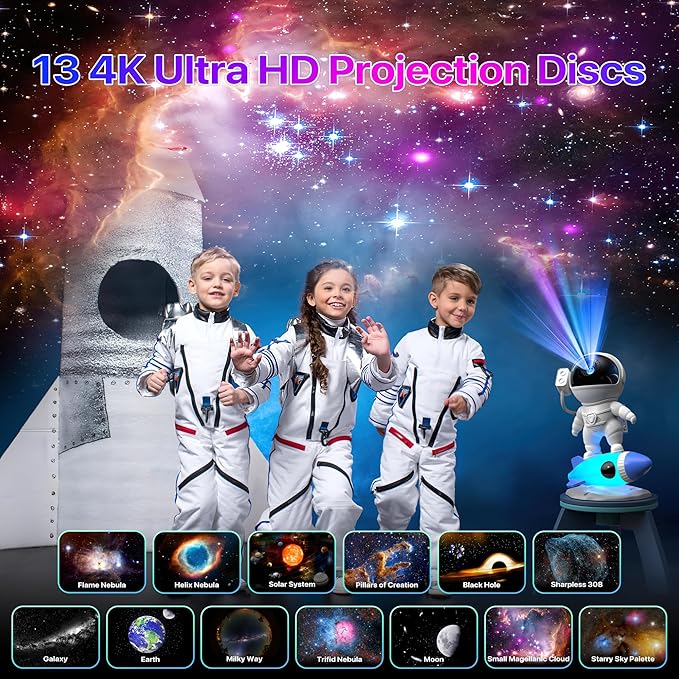 13 in 1 Astronaut Galaxy Projector - Starry Sky Night Light