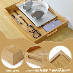 Bandeja de Servir de Bambú 26x15 19.7x13.8 16.5x12.4 Pulgadas Color Madera Natural Estilo Simple Para Té, Fruta, Pan, Uso en Hoteles - Product Image 4