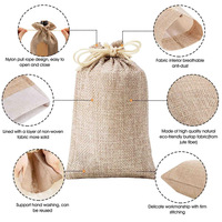 2025 fête de noël vacances cordon toile de jute sac père noël bonhomme de neige recyclable personnalisé dessin animé sac de bonbons pour cadeau pour enfants Yiwu