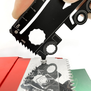 Biểu Tượng Tùy Chỉnh Thép Không Gỉ 21 Trong 1 Xe Tải Hình Dạng Xe Survival Kim Loại Tiện Ích Nhỏ Thẻ Ví Đa Công Cụ - Product Image 6