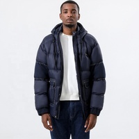 Veste d'hiver classique décontractée pour hommes avec capuche résistance à l'eau chaud homme vêtements de plein air hommes grande taille manteau à capuche bouffant