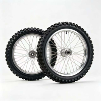 Juego de ruedas de aleación CNC Silver Tubeless Supermoto 1.60x17 2.15x17 para Sur-Ron X260 Light Bee 17