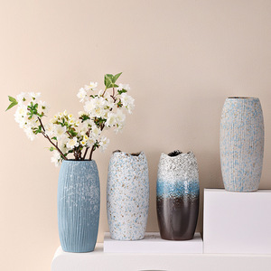 Jarrón de Cerámica Rústico con Función Hidropónica, Diseño sin Orificios para Sala de Estar, Hotel, Mesa de Comedor, Exhibición de Flores Secas o Frescas - Product Image 1