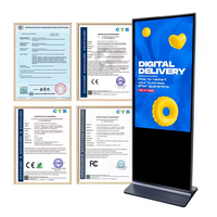 Lecteur de publicité interactif à écran tactile Affichage de la publicité intérieure Totem numérique Lcd Affichage numérique sur pied