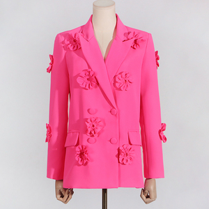TWOTWINSTYLE abiti alla moda ufficio temperamento formale giacca <span class=keywords><strong>a</strong></span> <span class=keywords><strong>fiori</strong></span> Casual cappotti da <span class=keywords><strong>donna</strong></span> - Product Image 6