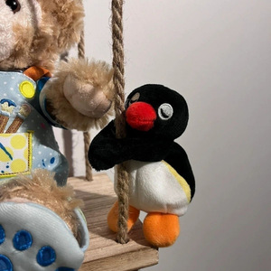 Porte-clés <span class=keywords><strong>Pingu</strong></span> en <span class=keywords><strong>peluche</strong></span> super doux pingouin pourri pendentif drôle de poupée en <span class=keywords><strong>peluche</strong></span> décoration de voiture PP coton rempli de type ours - Product Image 3