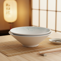 Bol à ramen rond blanc en mélamine de 7,7 pouces, impression personnalisée OEM, neuf