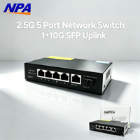 Switch Ethernet 2.5G non géré en usine, 5 ports RJ45 2.5G + 1 port SFP 10G, commutateurs réseau Plug and Play pour routeur Wi-Fi 7015-2.5G