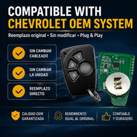 Control de Alarma Original para Chevrolet Chevystar, Aveo, Spark y Optra