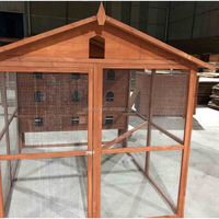 SDB008 Grande volière en bois sur pied pour perroquets et pigeons, maison pour animaux de compagnie, mobilier avec toit en asphalte imperméable