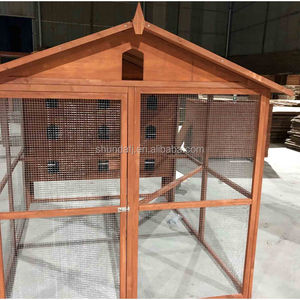 SDB008 Grande volière en bois sur pied pour perroquets et pigeons, nidification, mobilier pour animaux de compagnie, toit en asphalte imperméable - Product Image 3