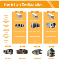 Casa Contenedor Prefabricada de Lujo de Diseño Moderno, Expandible de 40 pies, de Doble Ala, Cuadrada, Transpirable y Personalizada para Uso en Oficina en Casa y Taller