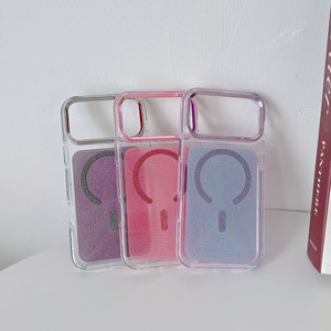 เคสโทรศัพท์แบบแม่เหล็กเคลือบเงาแฟชั่น ประดับกลิตเตอร์เรซิ่น สำหรับ iPhone 11 12 pro max 17Air  พร้อมฝาหลังกันกระแทกแบบอีพ็อกซี่ - Product Image 2