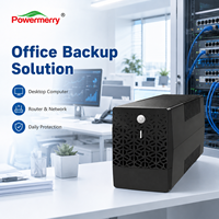 UPS Line Interactive 1000VA 230V 50Hz dengan AVR, Catu Daya Cadangan dengan USB dan LCD untuk Router Jaringan Kantor, Peralatan POS, Penggunaan Sehari-hari (EU)