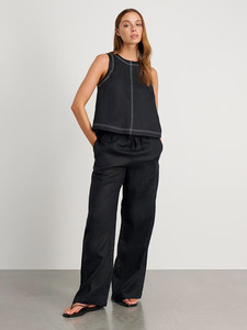 Conjuntos de 2 Piezas de Moda para <span class=keywords><strong>Mujer</strong></span>, Trajes de <span class=keywords><strong>Lino</strong></span> y Algodón sin Mangas, Chaleco y <span class=keywords><strong>Pantalones</strong></span> Anchos, Conjunto Casual de Oficina para <span class=keywords><strong>Mujer</strong></span>, Traje de <span class=keywords><strong>Verano</strong></span> para <span class=keywords><strong>Mujer</strong></span> - Product Image 1