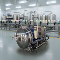 Wogoal Nouvelle Machine Autoclave de Stérilisation Alimentaire pour Bocaux en Verre, Laiterie, Stérilisation par Pulvérisation d'Eau Chaude, Contrapression Automatique