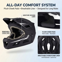 Casque de vélo léger et détachable pour enfants, intégral, en EPS, pour VTT, descente, vélo d'équilibre et trottinette, avec des matériaux plus sûrs
