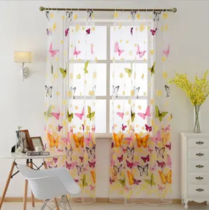 Finished products agent custom burnout sheer curtain window wholesale and retail