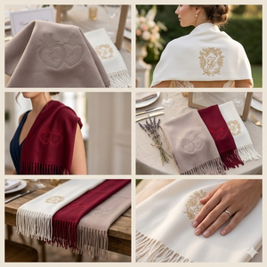 Sciarpe Classiche 2025, Pashmina per Matrimoni e Feste, Scialli e Coprispalle, Sciarpe Calde Effetto Cashmere per Autunno e Inverno - Product Image 4