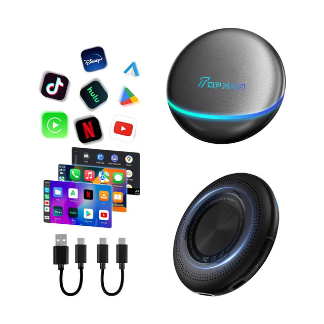 Android 13 8G+128GB Wireless Android Auto CarPlay Adapter Online Video FOTA Update Car Smart Ai Box for VW Toyota Mazda Hyundai