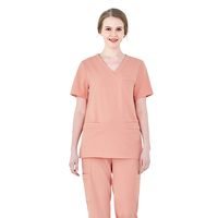 Uniforme à col en V Blouse Travailleurs de la santé Infirmière Uniforme Stretch Taille Scrubs Set Vêtements médicaux