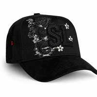 Casquette de baseball sportive originale en daim à large bord avec strass brodés, logo personnalisé, casquette Baez, échantillon gratuit 2025, équipe Porto Rico