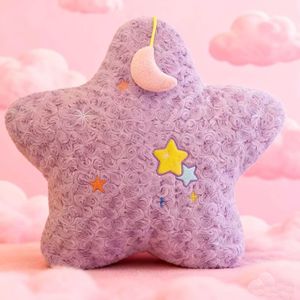 Lindos Cojines de Peluche con Forma de <span class=keywords><strong>Luna</strong></span> y Estrella, Cojines Decorativos para Sofá, Sala de Estar, Cabecera, Cojines de Apoyo Lumbar para Automóvil - Product Image 2
