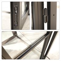 Puerta Interior de Diseño Francés Personalizada, Acero Arqueado con Acabado en Hierro, Ventanas Abatibles Negras con Acristalamiento Personalizado a Prueba de Agua