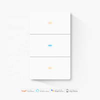 Tuya WiFi interrupteur de lumière interrupteur à bouton-poussoir mural intelligent US 110V-240V prise en charge Alexa Google Home commande vocale