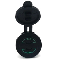 Prise USB double port pour voiture, camping-car, bateau, marine, camion avec lumière LED, sortie DC 12V/24V, 5V 36W, Type C PD QC3.0