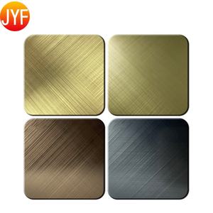 H4024 lamiera di acciaio inossidabile 304 colori lamiera di acciaio inossidabile spazzolata colore ottone - Product Image 6