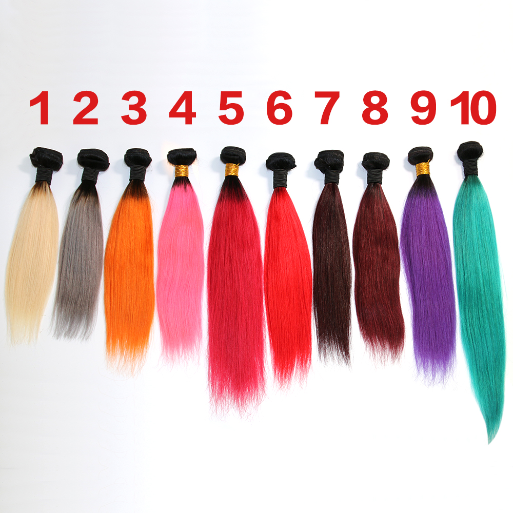 Ombre couleur cheveux humains