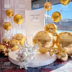 Bola de espejo inflable de oro gigante, decoraciones de publicidad para fiestas interiores, esfera de globo inflable de espejo a la venta - Product Image 6