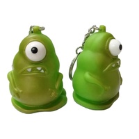 Gantungan kunci Monster 3D unik Mike Monster, Gantungan Kunci plastik, mata Pop-Out, paduan seng dan PVC unik