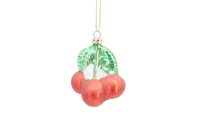 Creatieve handgemaakte glazen fruitserie kerstboomversieringen zoals kersen, ananas, sinaasappels