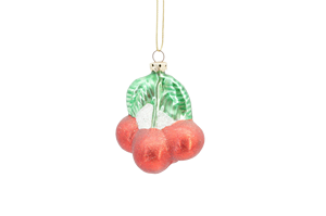 Adornos Navideños Creativos Hechos a Mano de Vidrio con Forma de Frutas, Como Cerezas, Piñas y <span class=keywords><strong>Naranjas</strong></span> - Product Image 2