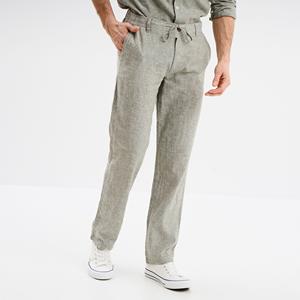 Pantalon chino en toile légère et droite, écologique, respirant, design à devant plat, décontracté pour homme, confort tout au long de la journée - Product Image 2