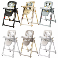 Chaise haute de luxe OEM pour bébé, chaise de repas moderne inclinable pour nourrisson, chaise haute d'alimentation pour bébé