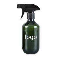 Bouteille PET à presser colorée de 300ML, 400ML, 500ML, la plus vendue, avec pompe pulvérisatrice carrée à déclenchement rapide, modèle Boston à épaule ronde