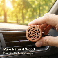 Clip d'évent de désodorisant de voiture en bois naturel de luxe TopOne avec parfum durable écologique et aucune électricité