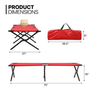 Camilla multifuncional 600d Oxford aleación de aluminio plegable cama de <span class=keywords><strong>Camping</strong></span> ligero de alta calidad plegable campamento cunas para dormir - Product Image 3