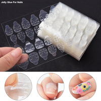 Kit de prensa para uñas, 500 Uds., soporte para puntas de uñas de ataúd, Lima de esponja, lima de uñas, pegamento adhesivo reutilizable para masilla y gelatina