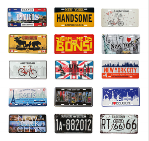 <span class=keywords><strong>Plaque</strong></span> <span class=keywords><strong>d</strong></span>'<span class=keywords><strong>Immatriculation</strong></span> Vierge en Aluminium Gaufré Personnalisable, Souvenir Nouveauté pour Voiture, Métal - Product Image 1